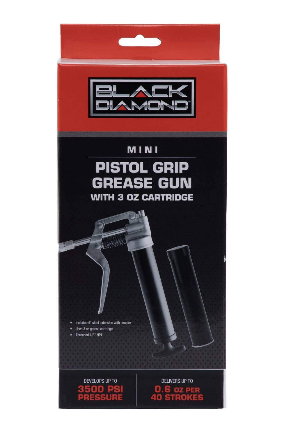 Mini Pistol Grip Grease Gun with 3 oz Cartridge