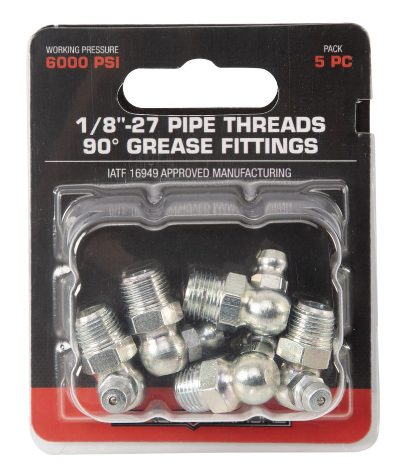 1/8″-27 Pipe Threads 90° Grease Fittings