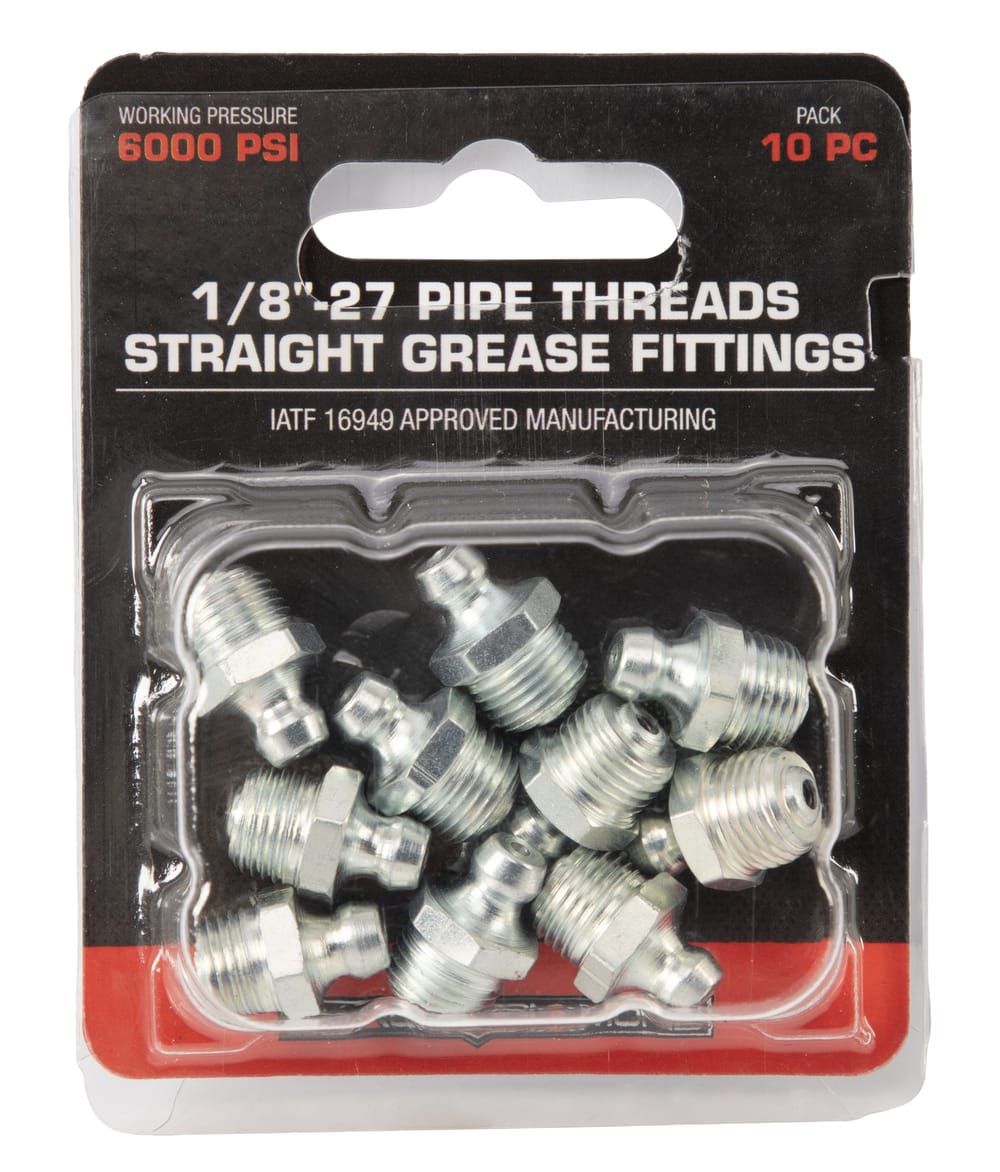 1/8″-27 Pipe Threads Straight Grease Fittings