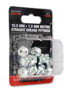 10.0 mm x 1.0 mm Metric Straight Grease Fittings