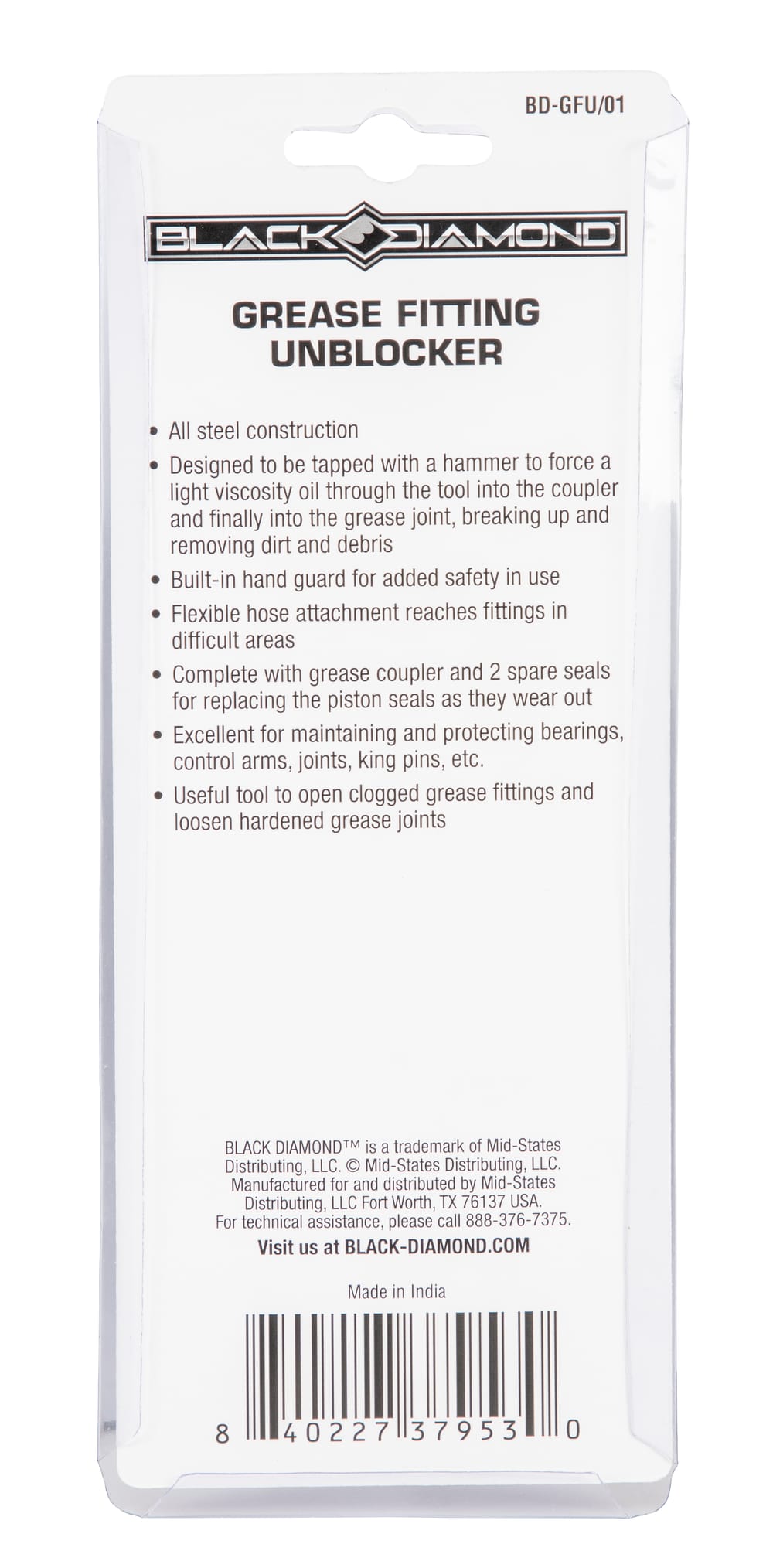 Grease Fitting Unblocker
