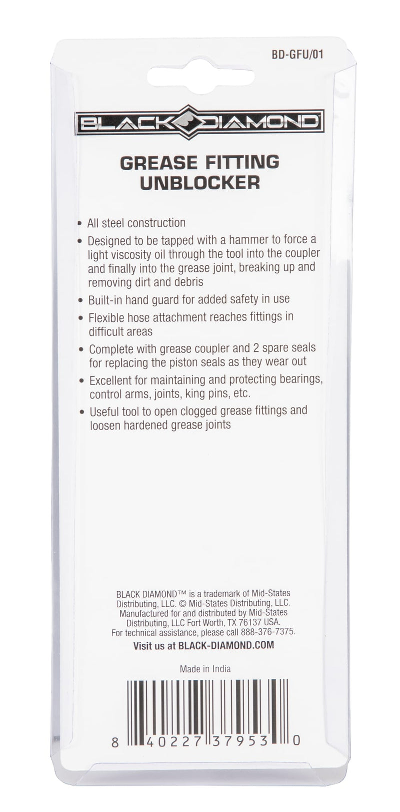 Grease Fitting Unblocker