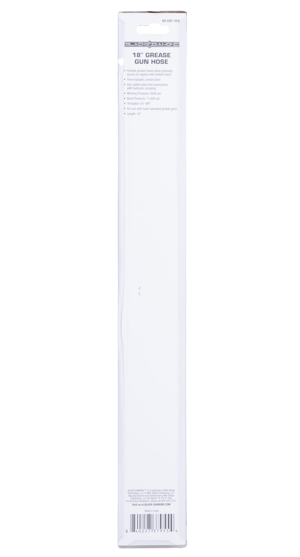 18″ Grease Gun Hose