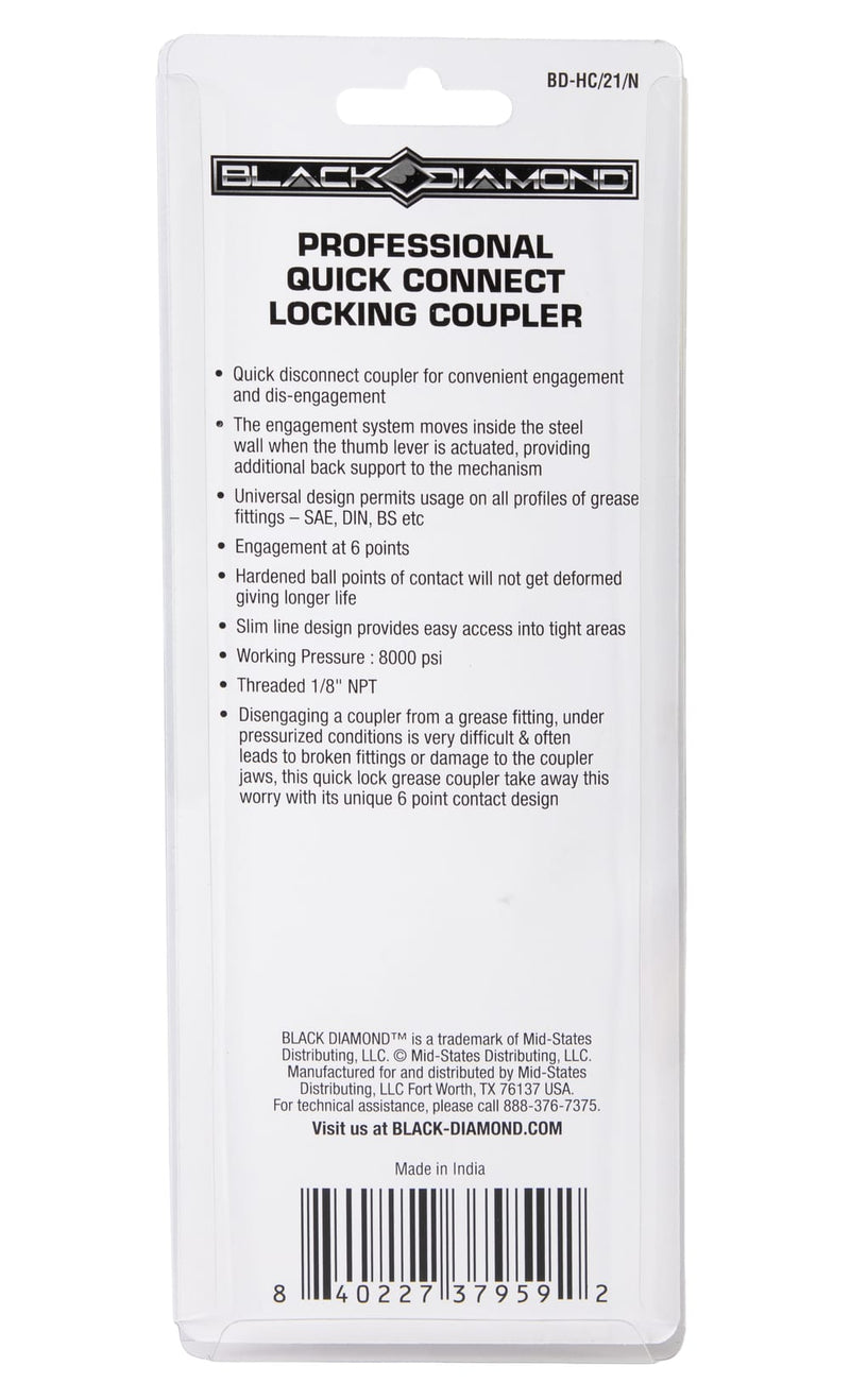 Professional Quick Connect Locking Coupler