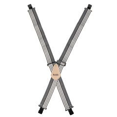 Universal Fit Work Suspenders (Black/White)