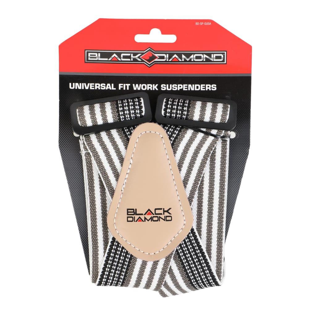 Universal Fit Work Suspenders (Black/White)