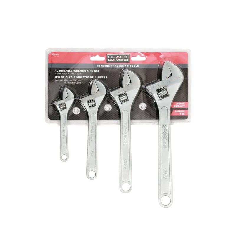 Adjustable Wrench 4 PC Set