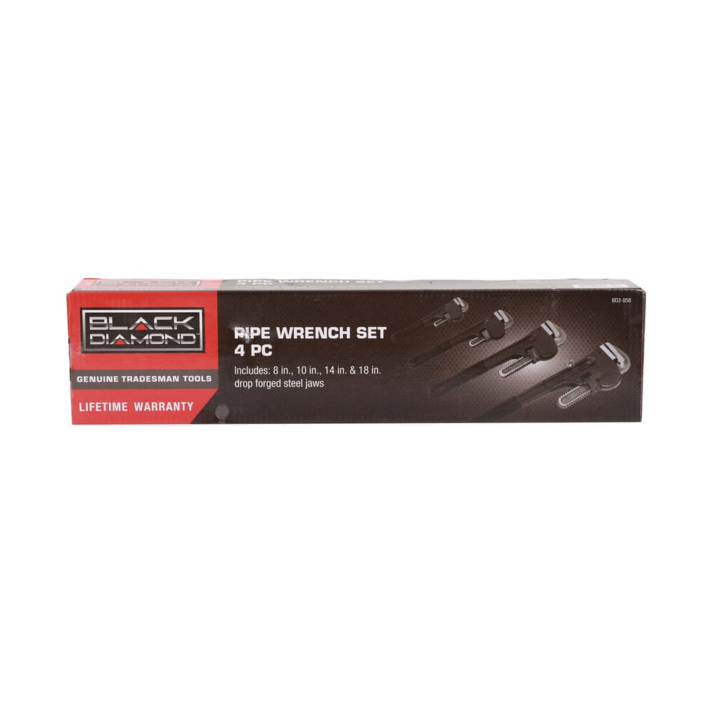 Pipe Wrench Set - 4 PC