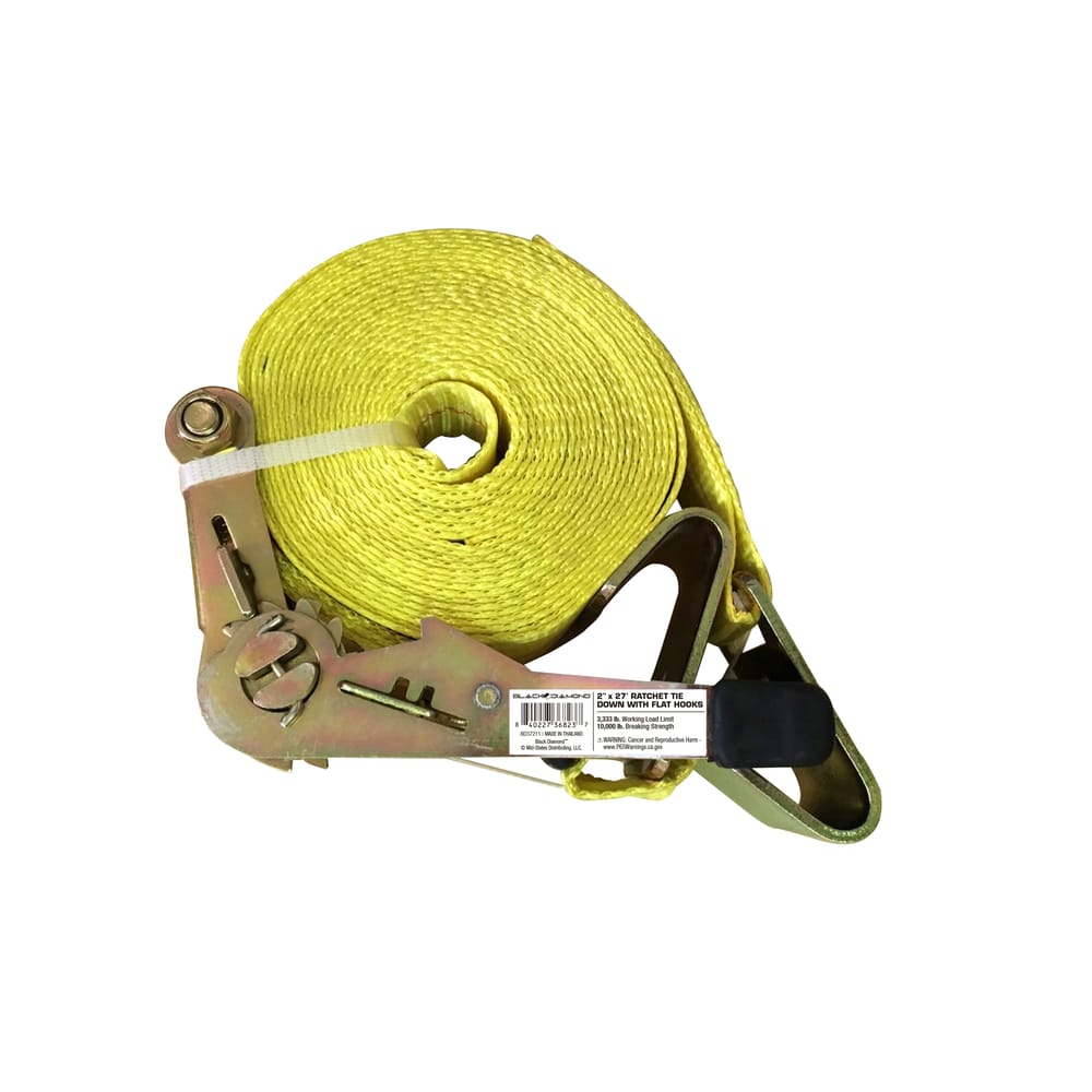 1″ x 10′ Ratchet Tie Down Set - 300 lb. Working Load Limit (4 Pack)