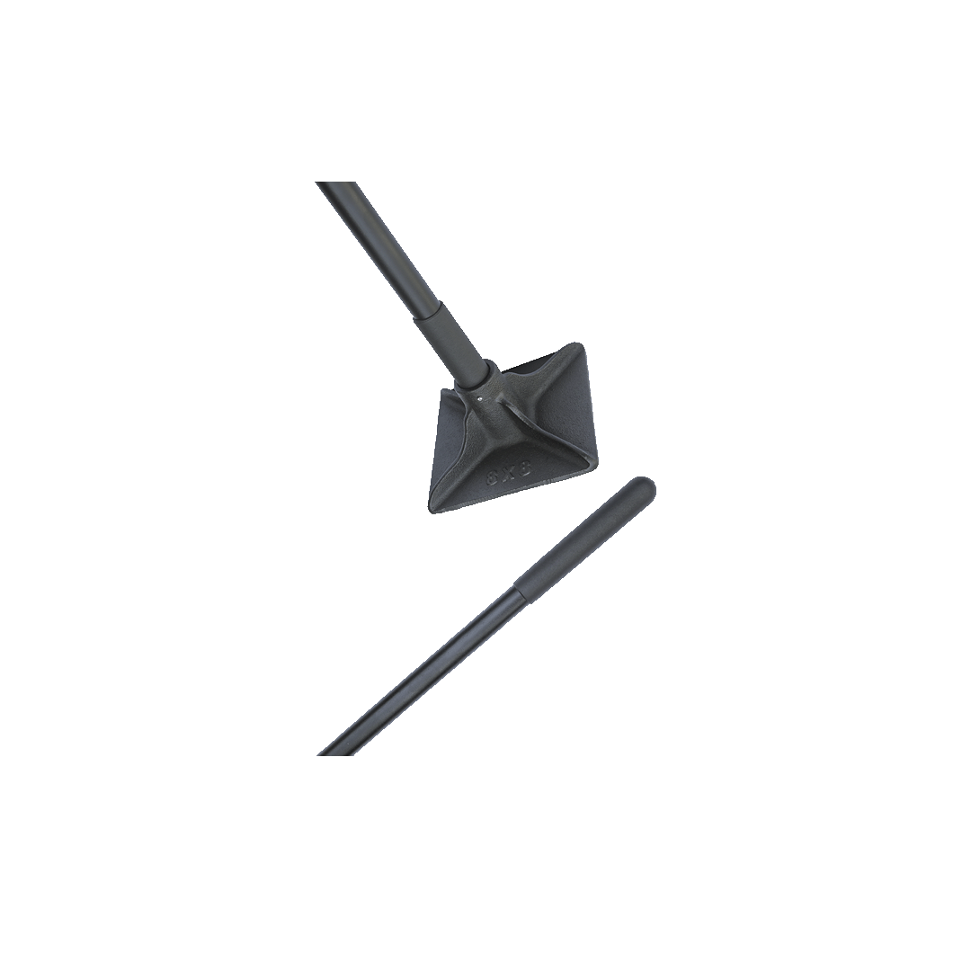 8″ x 8″ Tamper with 48″ Steel Handle