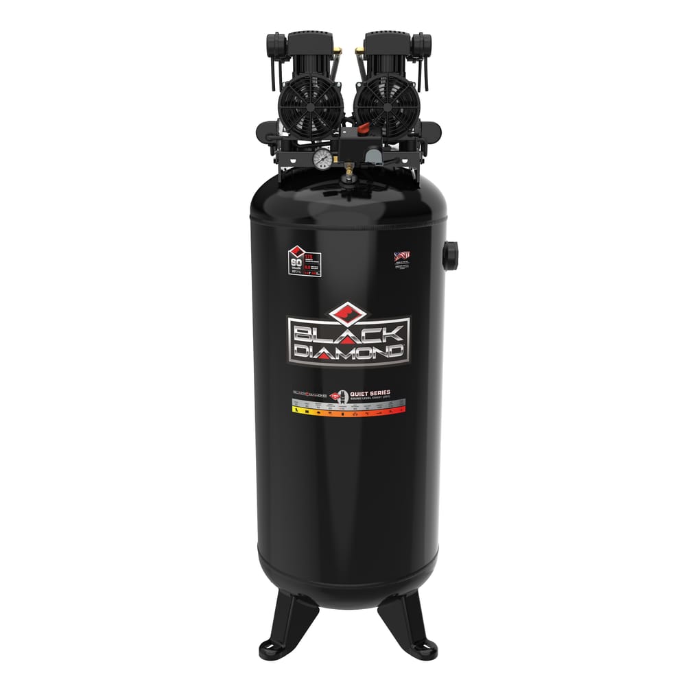 175 PSI 60-Gallon Vertical Stationary Quiet Air Compressor