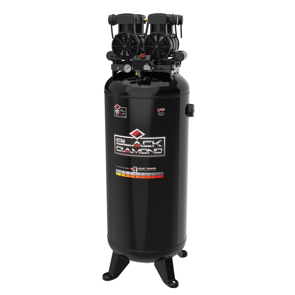 175 PSI 60-Gallon Vertical Stationary Quiet Air Compressor