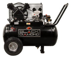 20 Gallon Horizontal Portable, 1.6 RHP, 125 PSI, Oil Lube Belt Drive Air Compressor