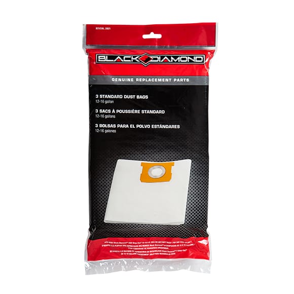 3 Standard Dust Bags - 12-16 Gallon