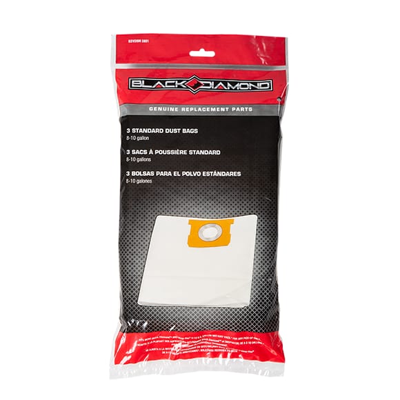 3 Standard Dust Bags - 8-10 Gallon