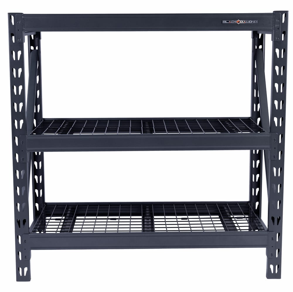 Heavy Duty Steel Shelving Unit with 3 Adjustable Shelves