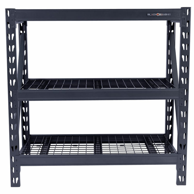 Heavy Duty Steel Shelving Unit with 3 Adjustable Shelves
