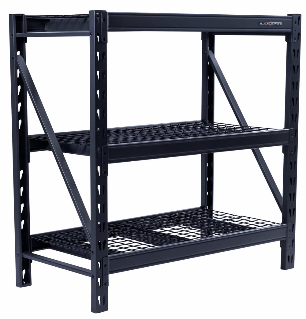 Heavy Duty Steel Shelving Unit with 3 Adjustable Shelves