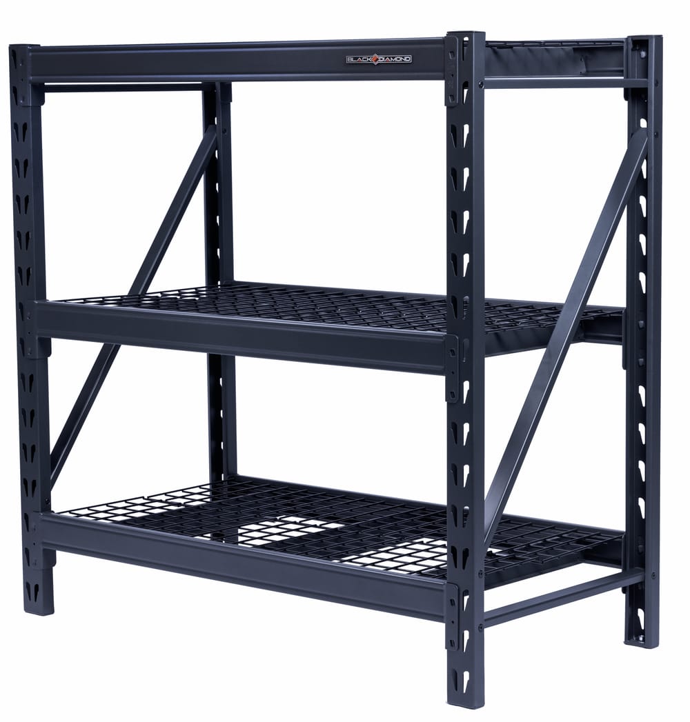 Heavy Duty Steel Shelving Unit with 3 Adjustable Shelves