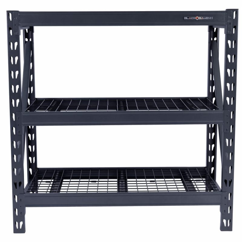 Heavy Duty Steel Shelving Unit with 3 Adjustable Shelves